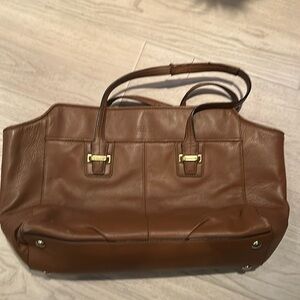Used COACH bag camel brown